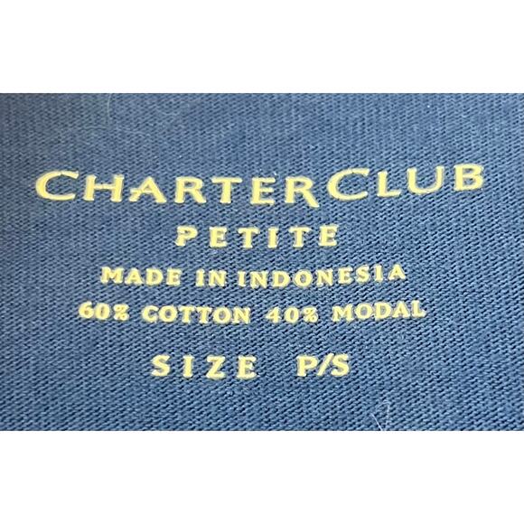 CHARTER CLUB OPEN FRONT LONG SLEEVE JACKET, WOMENS, P/S, BLUE, DRAPED , COTTON - Picture 6 of 8